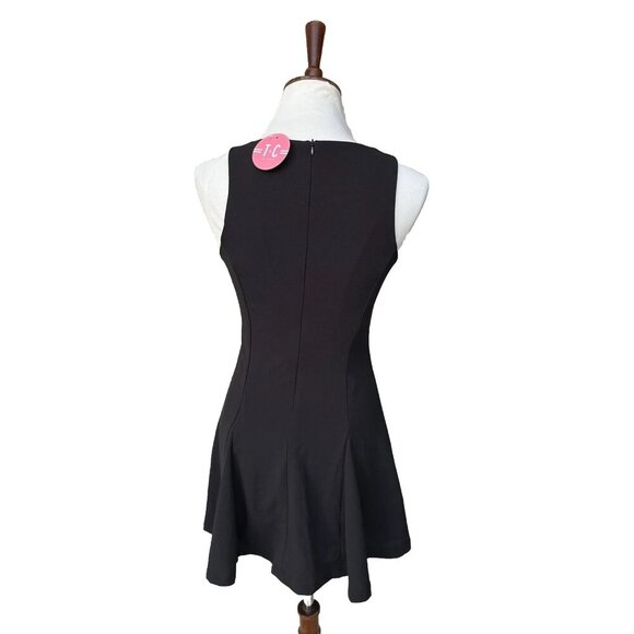 Tea & Cup Womens’s Black Lace Up Skater Mini Dress Size M - Picture 9 of 12